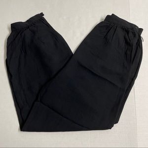 Black rayon flowy pants 24” waist women lightweigh